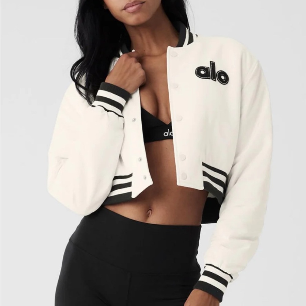 ALO Yoga White Women's Cropped Jacket